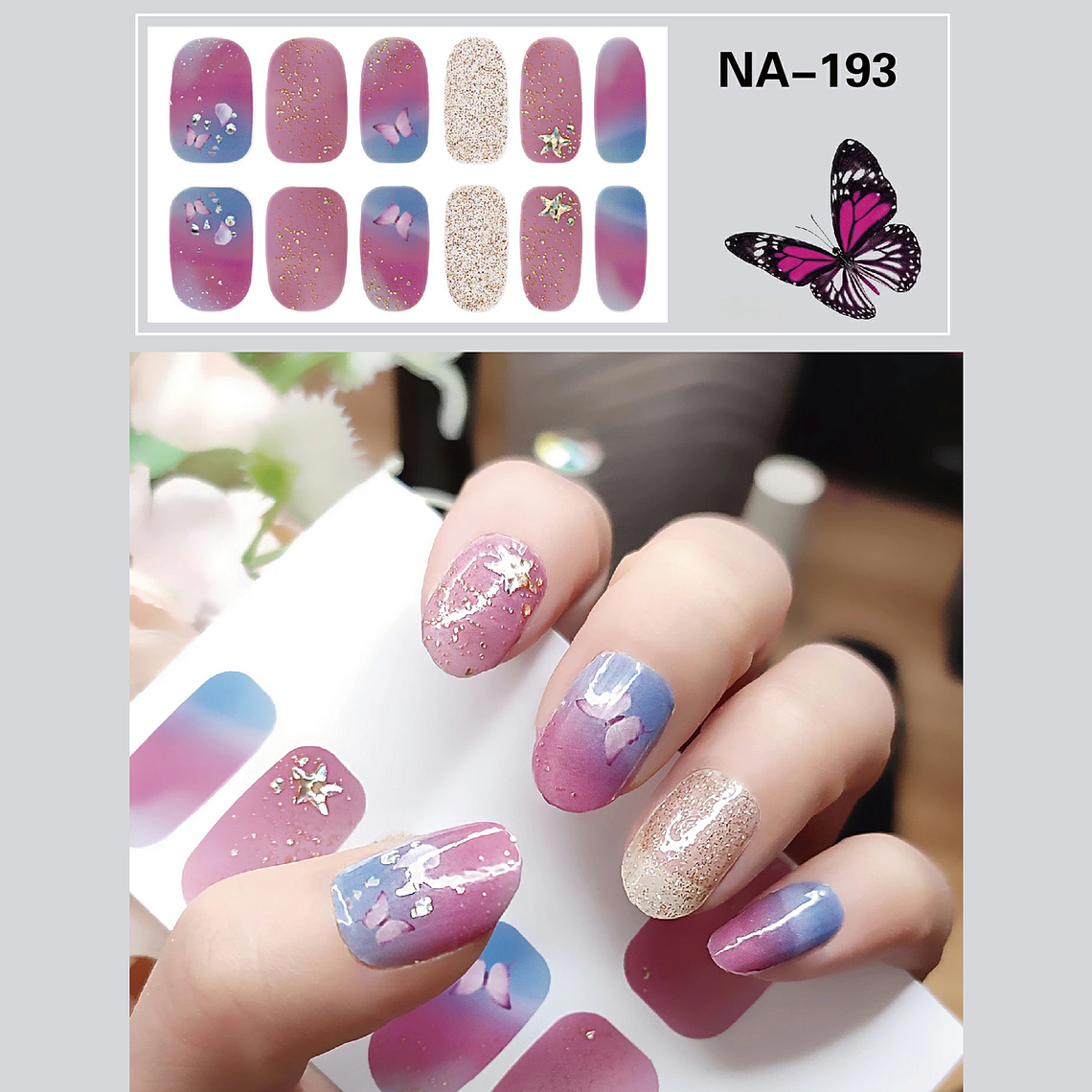 Stickers Pegatinas 3d Para Uñas No Necesita Lampara-manicura 4