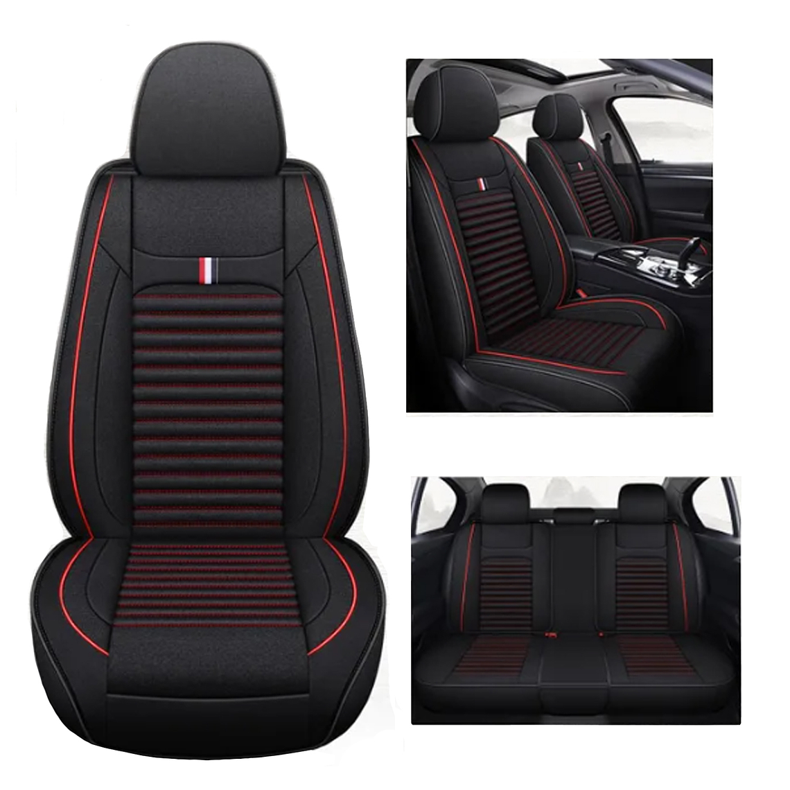 Set 5 Funda Cubre Asiento Universal Tela Forro Asiento 1