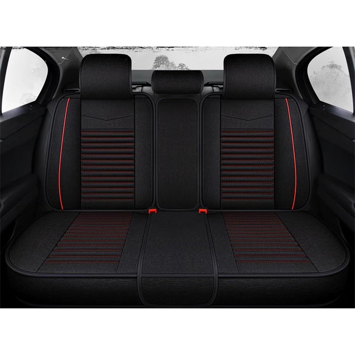 Set 5 Funda Cubre Asiento Universal Tela Forro Asiento 4