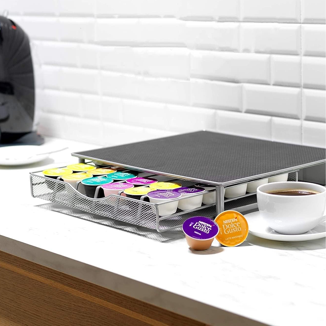 Porta Cápsulas De Café Organizador Estante Cajón 36u 3