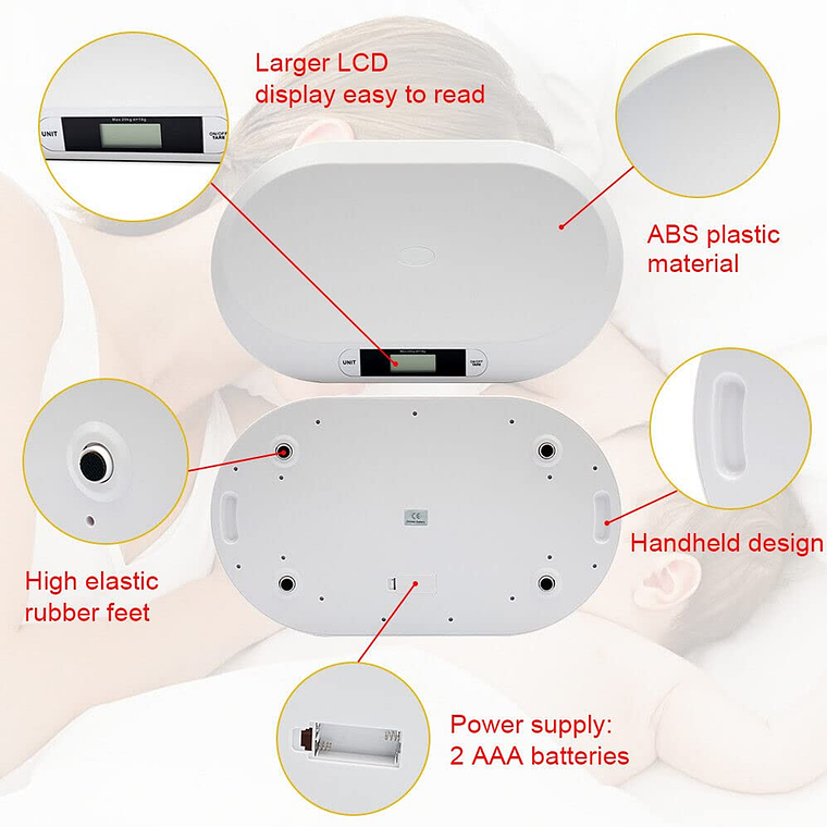 Balanza Digital Para Bebés Y Niños Pediátrica 20kg 4