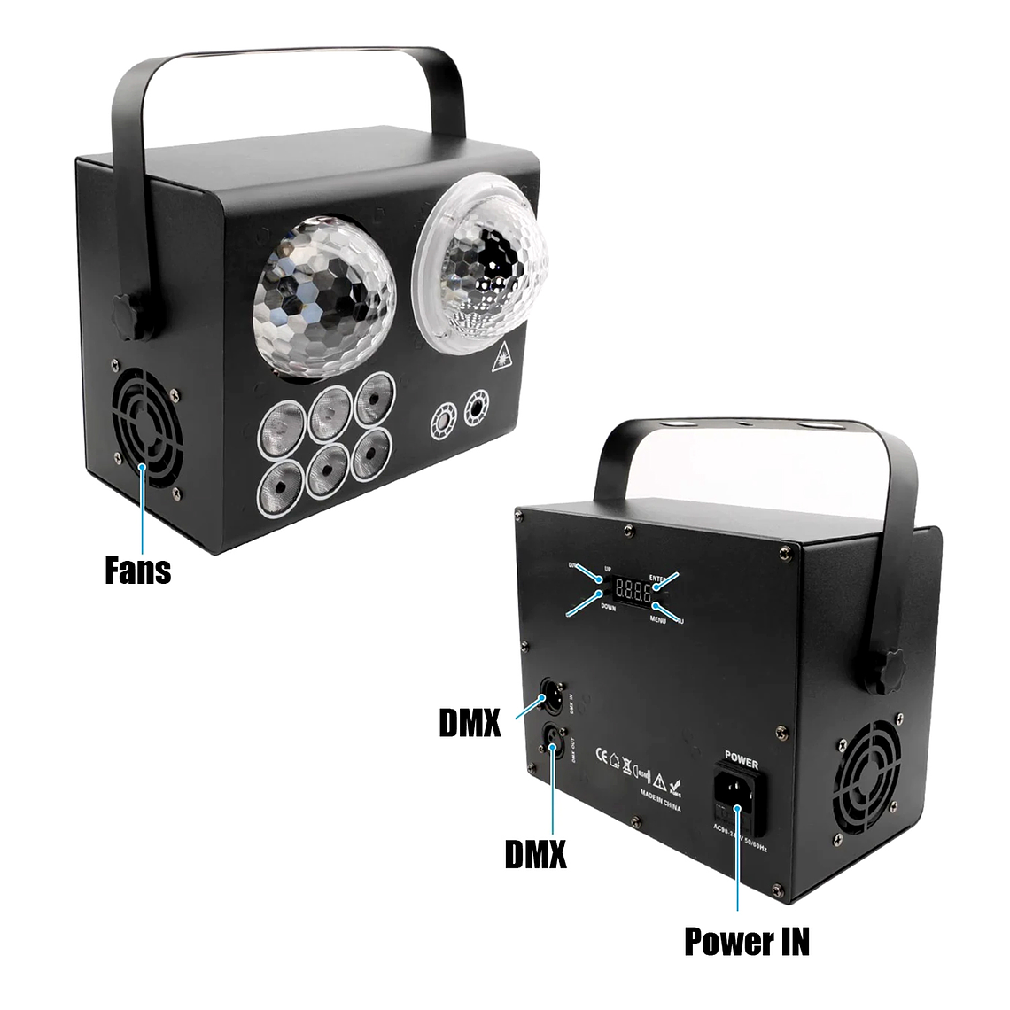 Bola Mágica De Cristal Láser,luces Efecto Agua C/control 50w 2