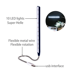 Lampara Led Usb Linterna Flexible Notebook