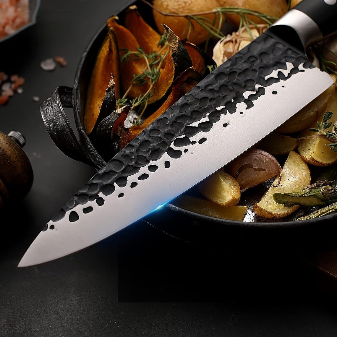 Cuchillo Acero Inoxidable Parrillero Chef Asado Hoja 21cm 3
