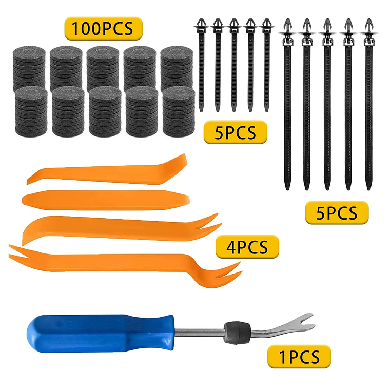 Kit 1295 Clip Broche Retencion Plastico Auto Lata Tapabarro 3