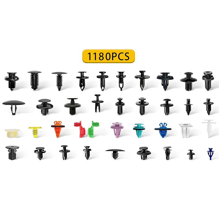 Kit 1295 Clip Broche Retencion Plastico Auto Lata Tapabarro 8