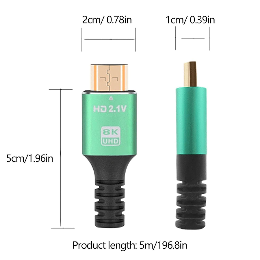 Cable Hdtv 8k 60hz/48gbps Hd2.1v De 3mts. 7680x4320p