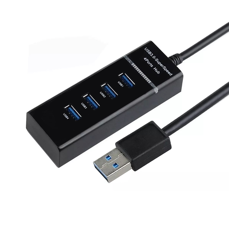 Hub Usb 3.0 4 Puertos De Alta Velocidad Indicador Led Azul 1