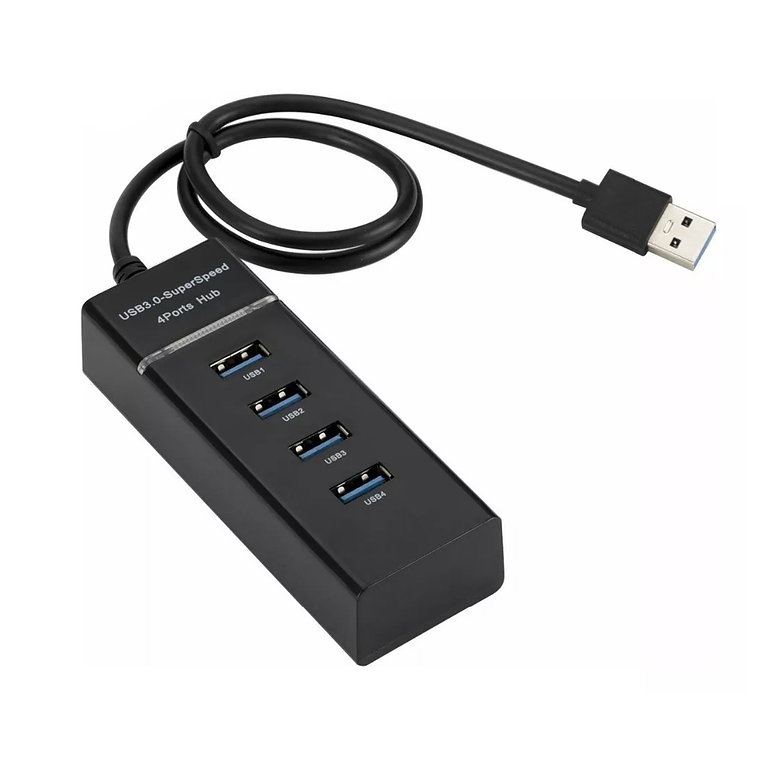 Hub Usb 3.0 4 Puertos De Alta Velocidad Indicador Led Azul 2