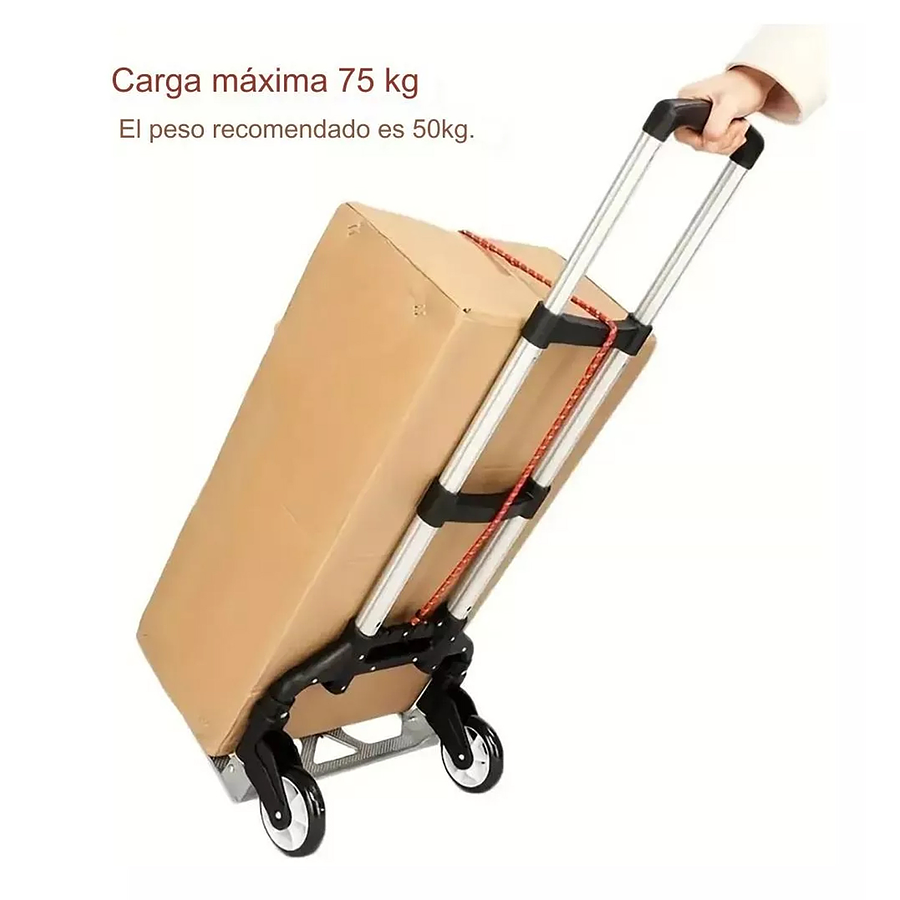 Carro Plegable De Carga Aluminio Tipo Yegua 70 Kilos Máximo