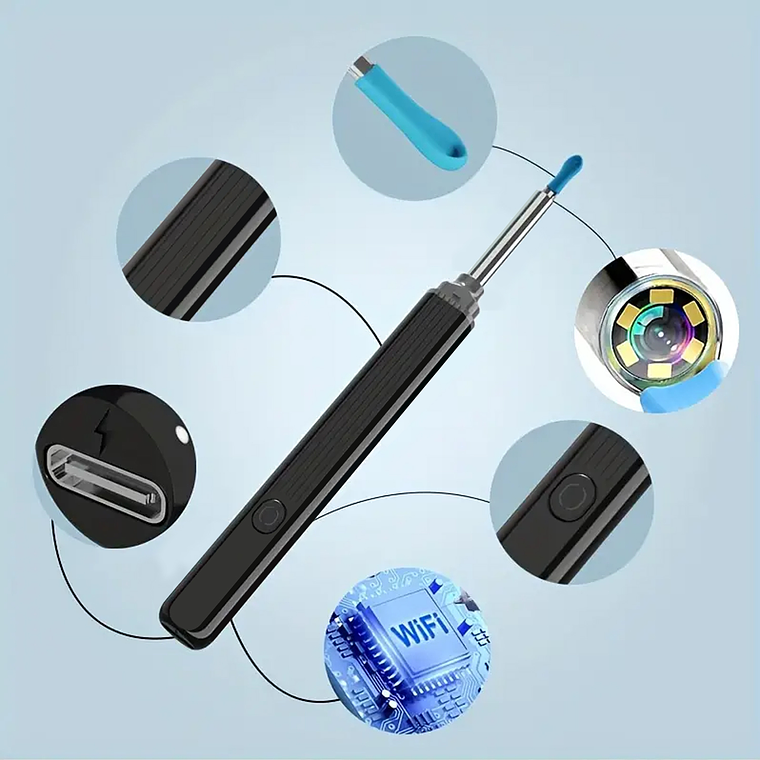 Limpiador Oídos Endoscopio Cámara Hd Inalámbrica Recargable 2