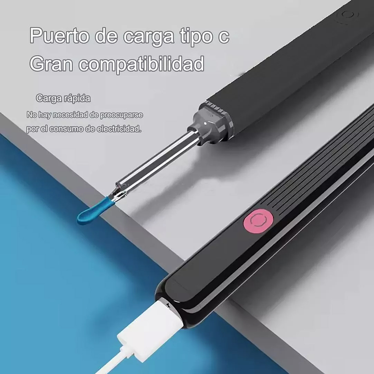 Limpiador Oídos Endoscopio Cámara Hd Inalámbrica Recargable 4