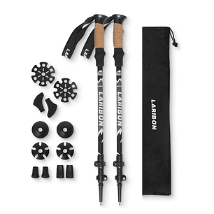 Pack 2 Bastones Trekking Senderismo Plegable Aluminio 7075