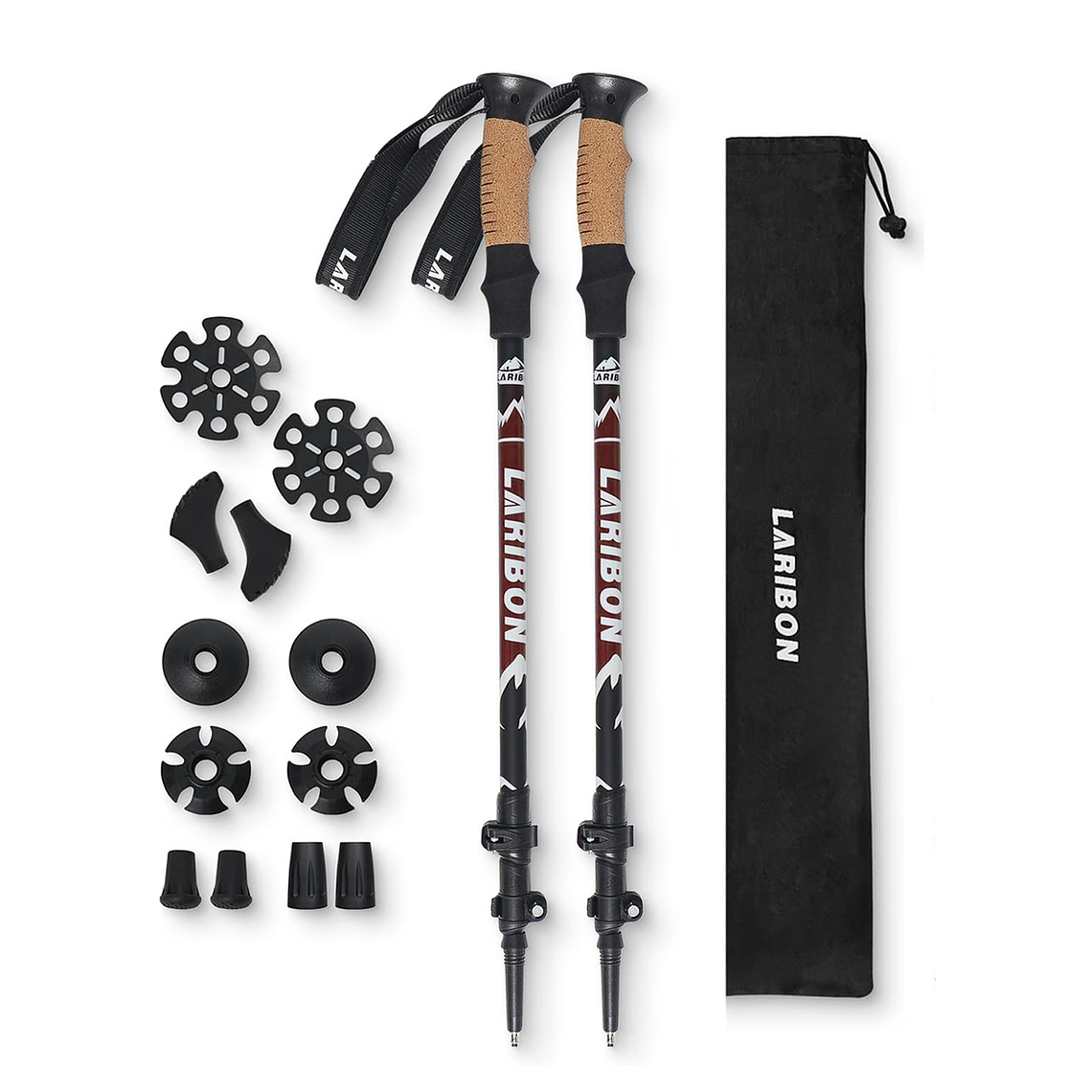 Pack 2 Bastones Trekking Senderismo Plegable Aluminio 7075 2