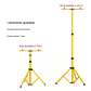 Soporte Base Atril Tripode Para Foco Led 220v O Emergencia - Miniatura 8
