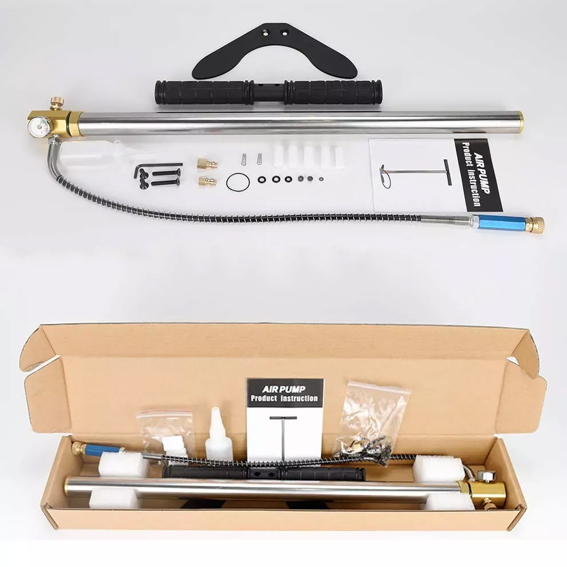 Bomba De Rifle Pcp 6000 Psi Con Pistón De 3 Etapas Y Accesor 5