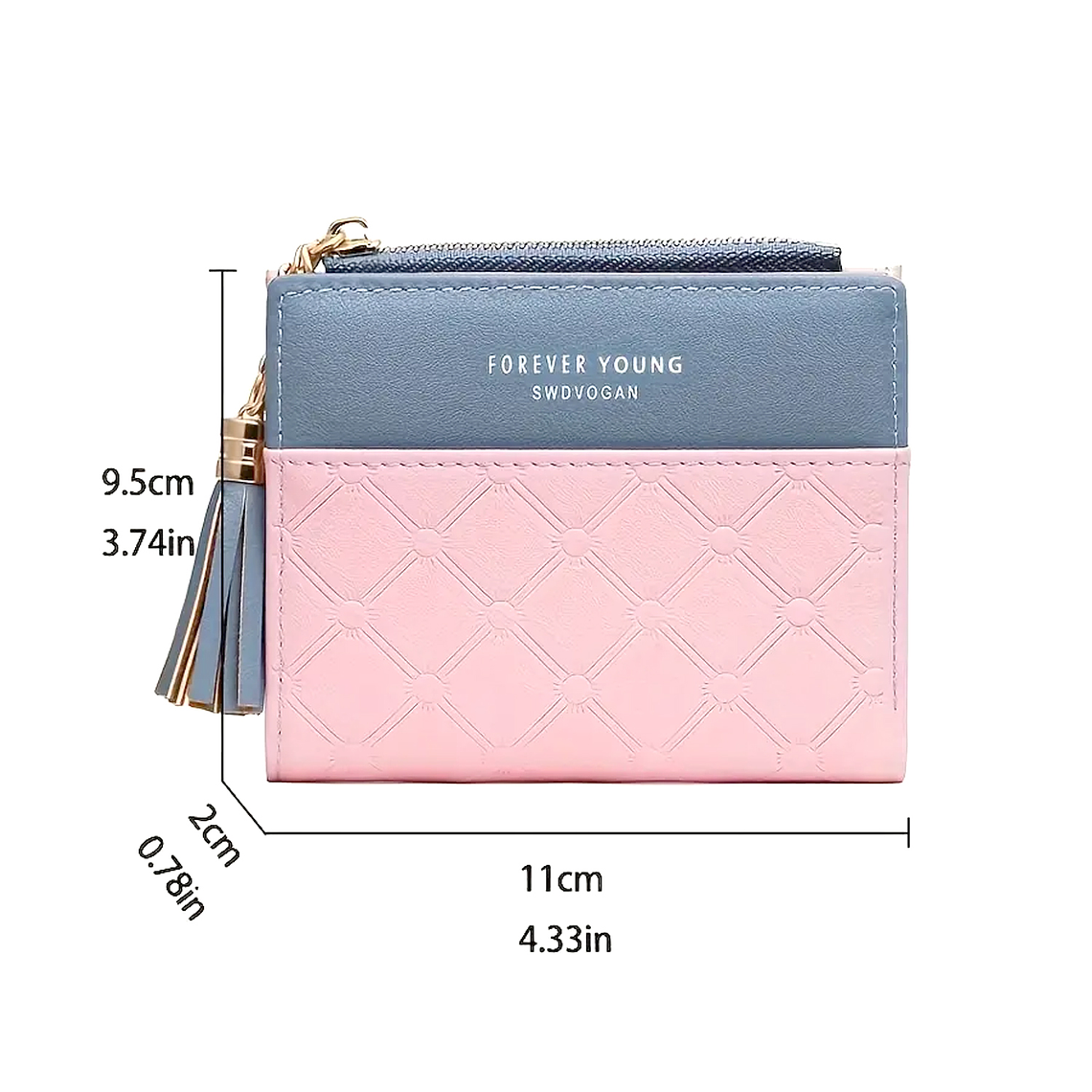 Billetera Tarjetero Monedero Elegante De Mujer Eco Cuero 6