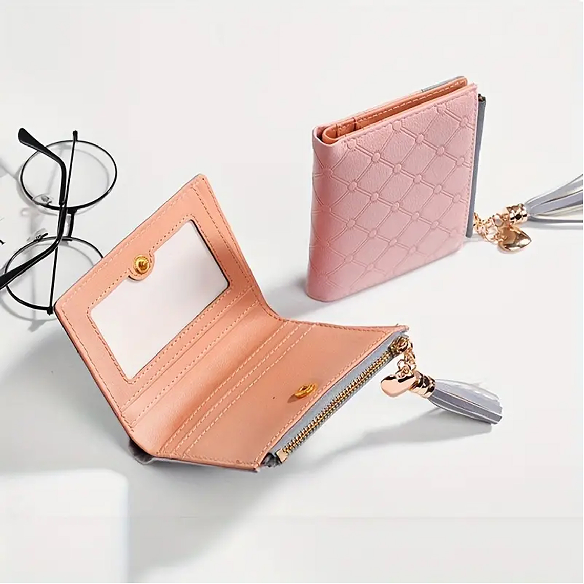 Billetera Tarjetero Monedero Elegante De Mujer Eco Cuero 5