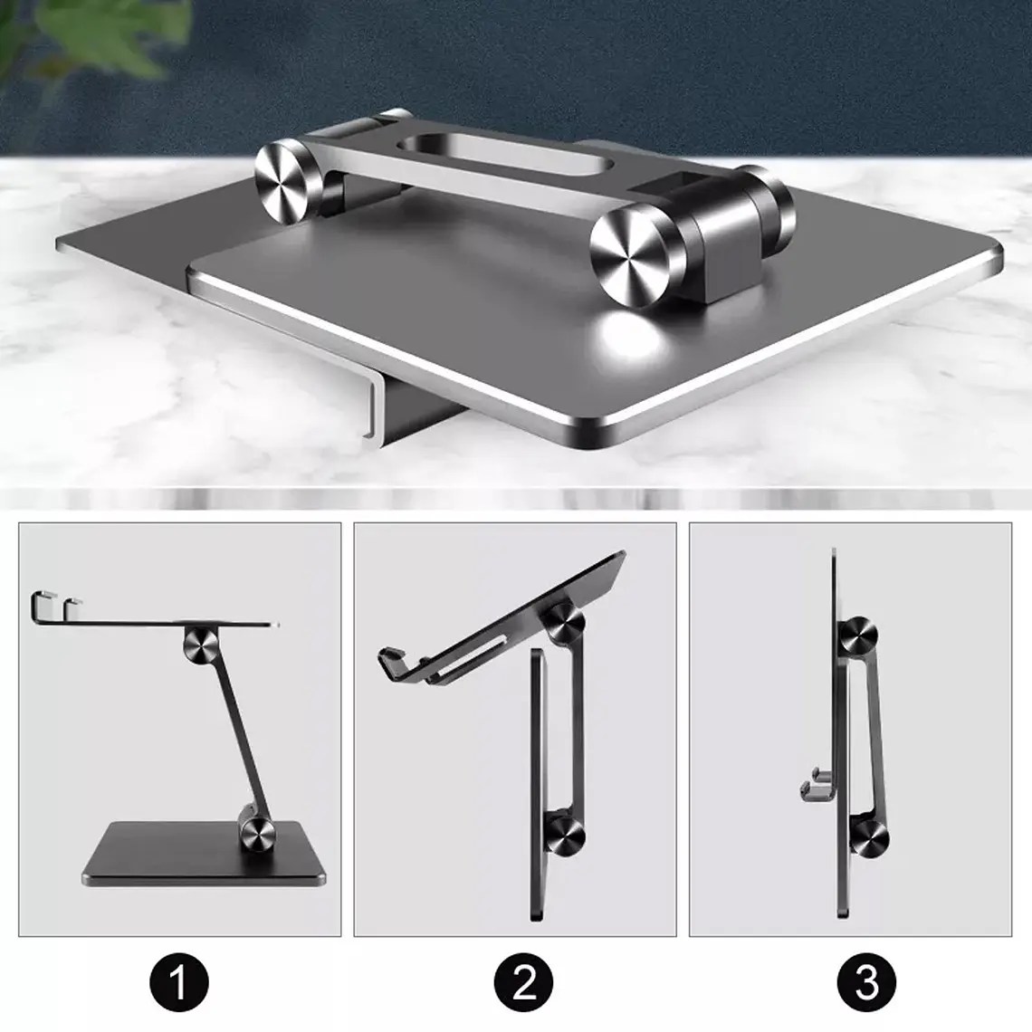 Soporte Escritorio Metal Plegable Muy Firme Tablet Y iPad 6