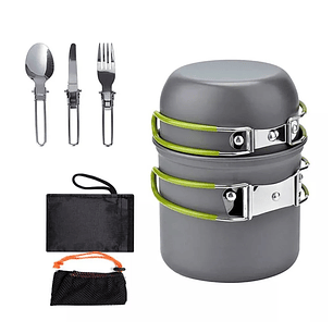 Set Ollas Kit Camping 5 Piezas Ultraligero