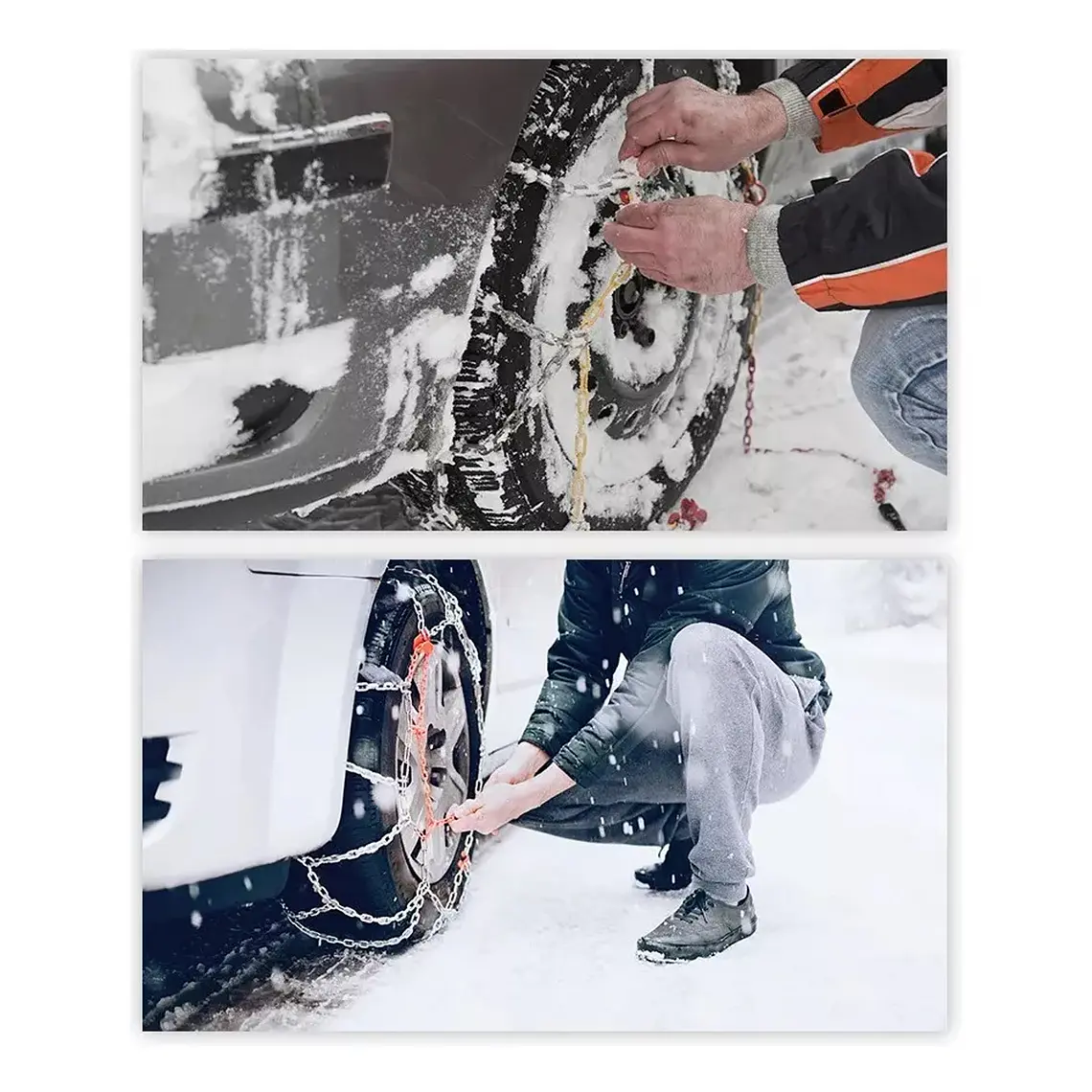 Cadena Para Nieve Barro Antideslizante Auto Par 12mm Kn-130 6