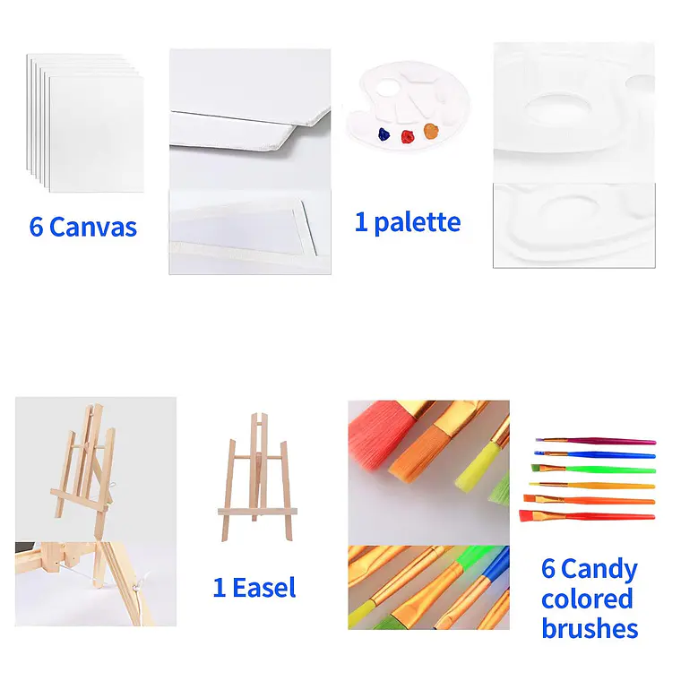 Set De Arte 39 Pzs Para Niños Kit Para Pintar Atril Pintura 3