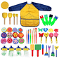 Set De Arte 43 Pzs Para Niños Kit Para Pintar Esponjas - Miniatura 1