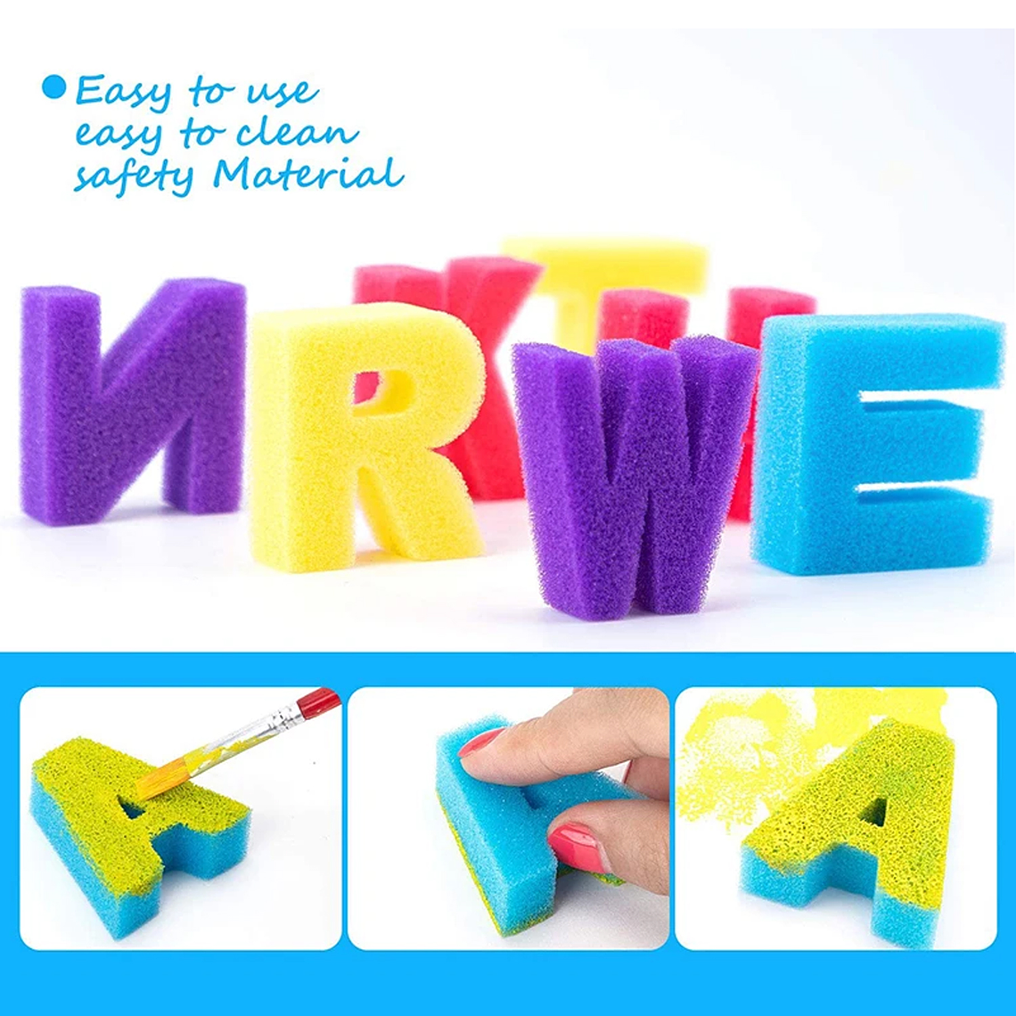 Set De Arte 51 Pzs Para Pintar Para Niños Esponjas Figuras 2