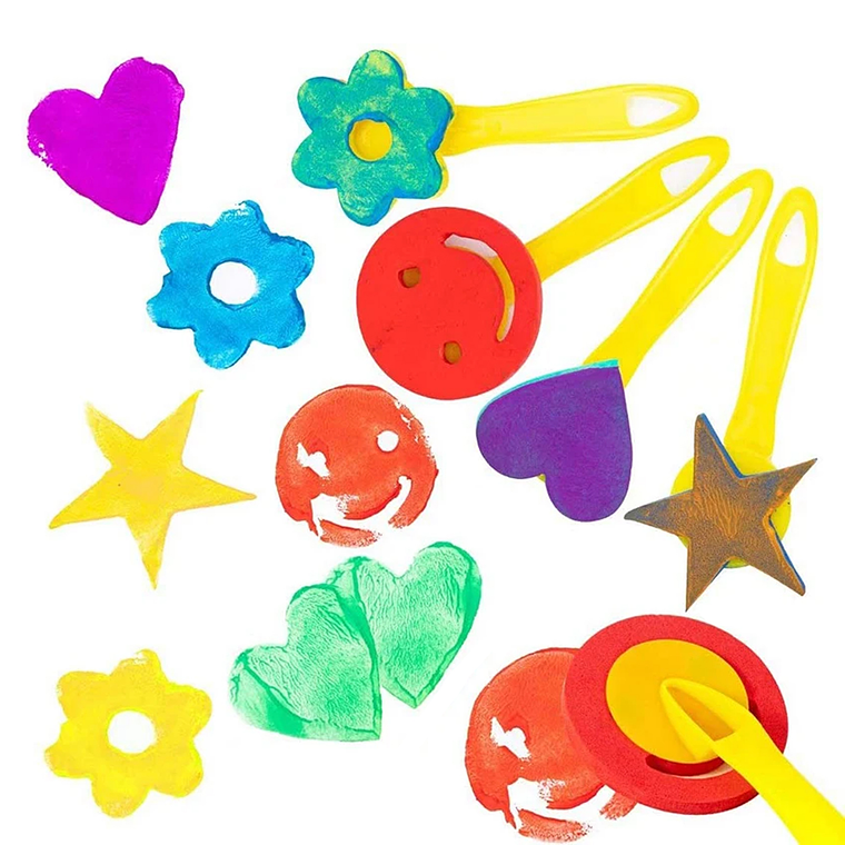 Set De Arte 51 Pzs Para Pintar Para Niños Esponjas Figuras 3