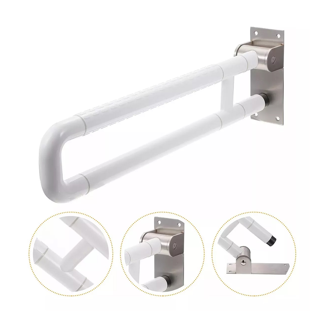 Barra Seguridad Para Discapacitados Abatible Acero Inox 60cm 5