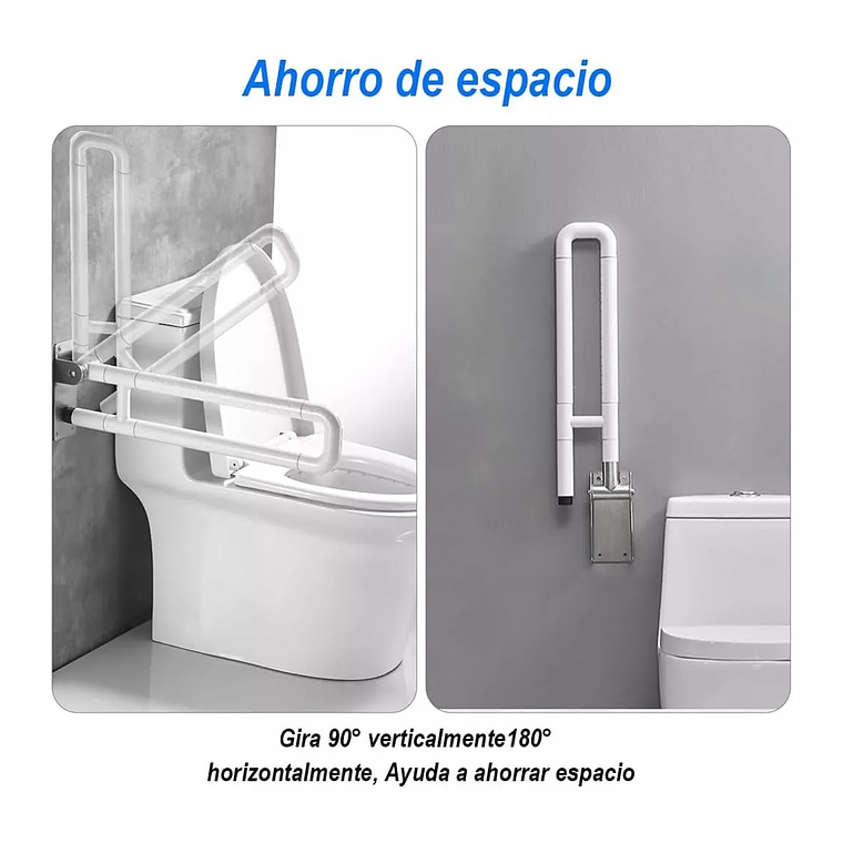 Barra Seguridad Para Discapacitados Abatible Acero Inox 60cm 7