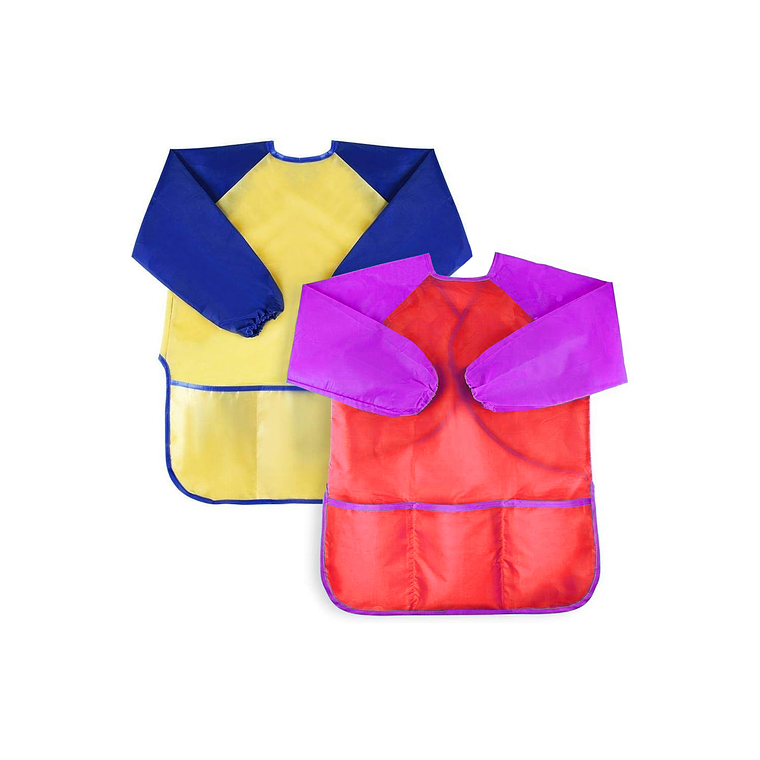 Babero Delantal Pechera Niño Niña Manga Larga Impermeable 3