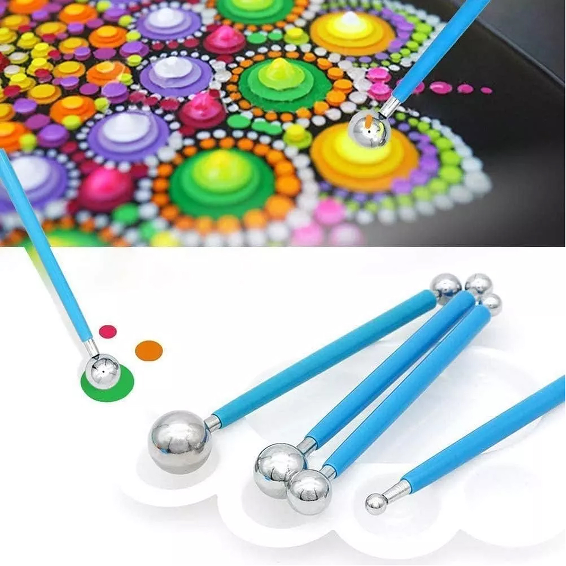 Kit Puntillismo Para Mándalas Herramienta Completa 35 Pzs 7