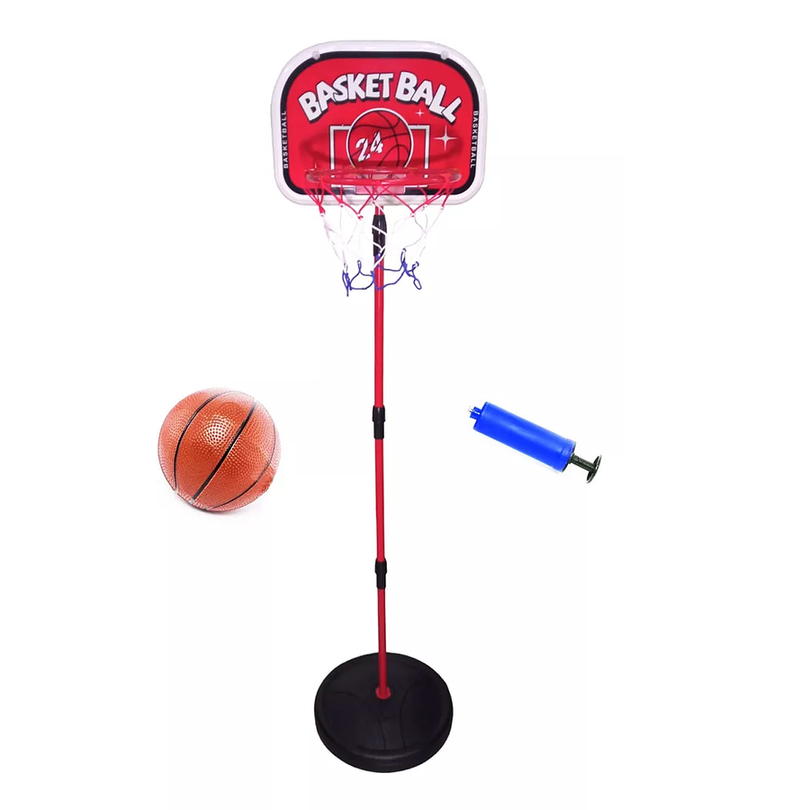 Soporte Baloncesto Altura Ajustable Niños + Balón + Inflador