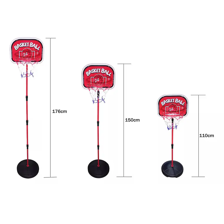 Soporte Baloncesto Altura Ajustable Niños + Balón + Inflador 6
