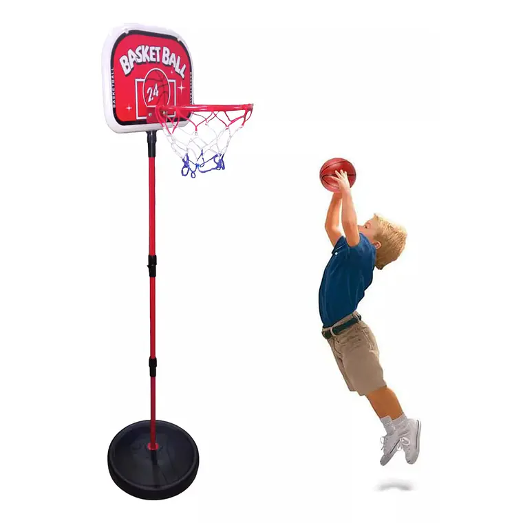 Soporte Baloncesto Altura Ajustable Niños + Balón + Inflador 1