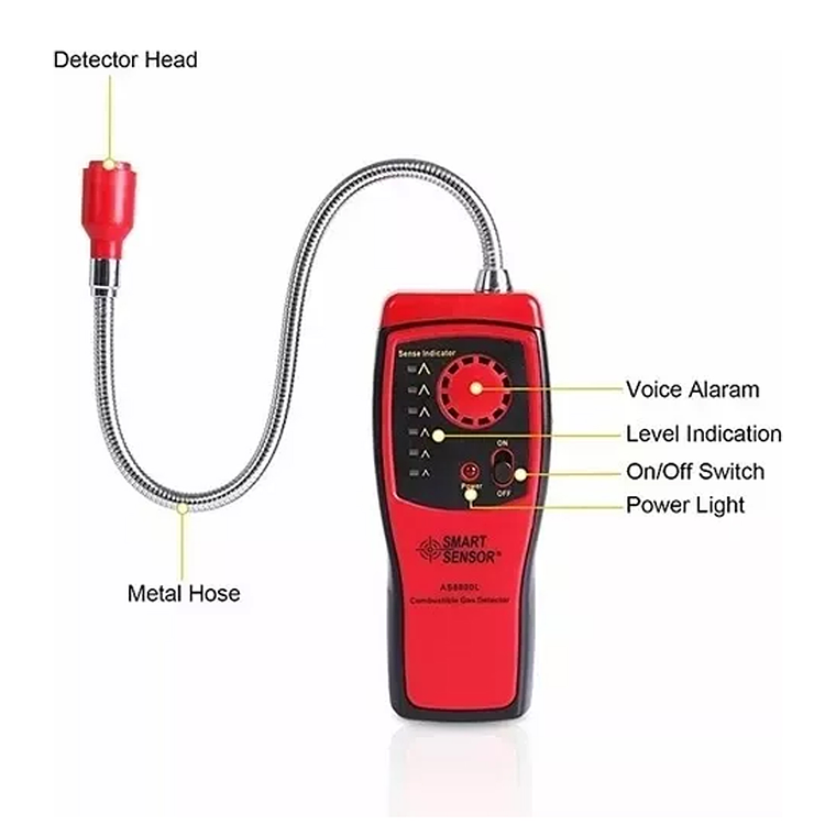 Detector De Fuga De Gas Smart Sensor As8800 2