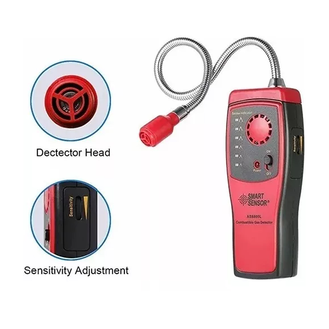 Detector De Fuga De Gas Smart Sensor As8800 3