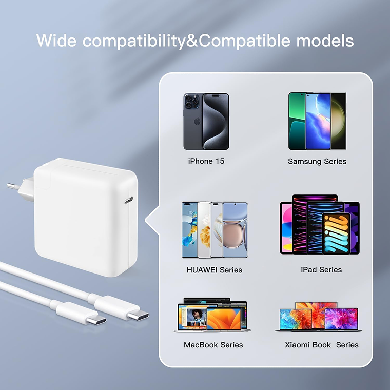 Cargador Generico 96w 20.5v 4.7a Usb C Para Macbook Pro 3