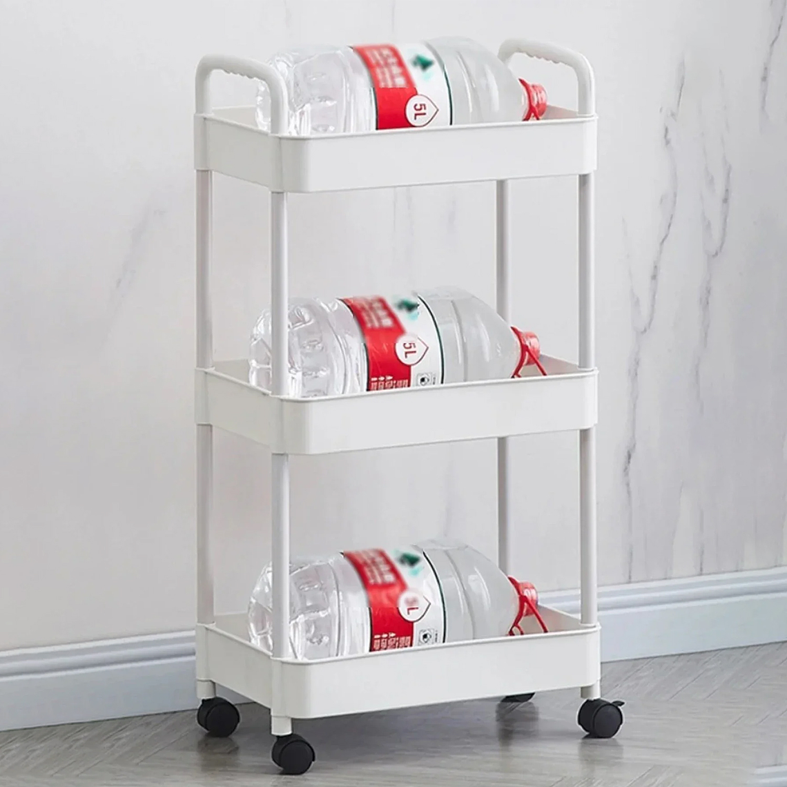 Carrito Organizador Con Ruedas Asas Multiuso 3 Niveles 1