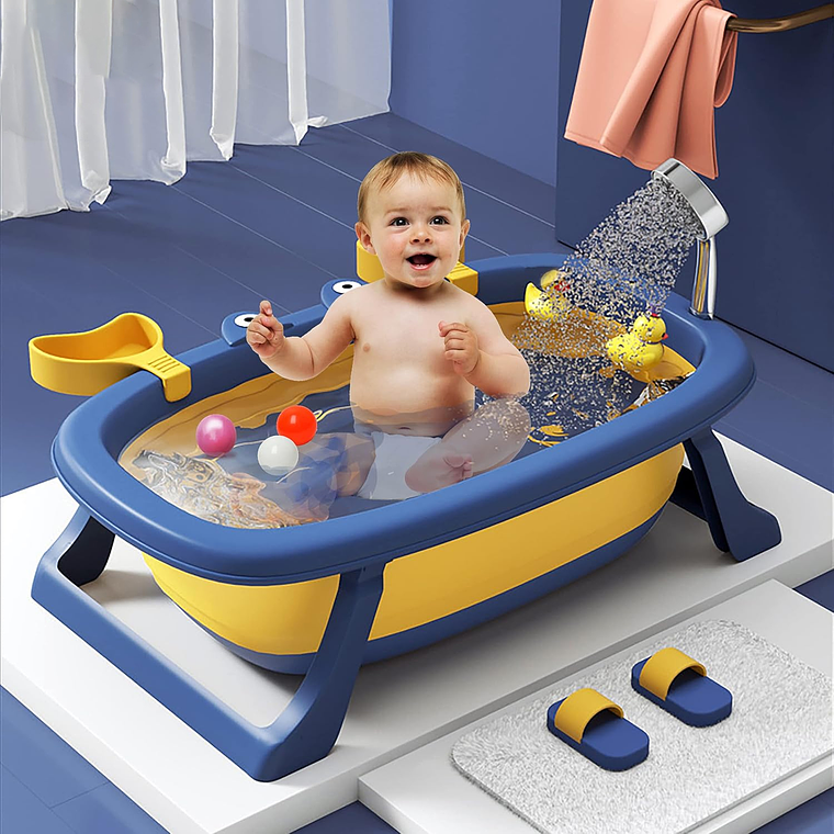 Tina Bañera Plegable Para Bebe De Cangrejo Edad 3-36 Meses 1