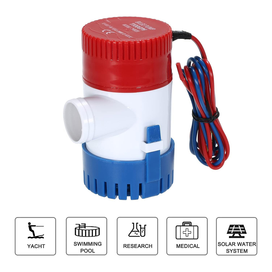 Bomba Eléctrica De 12 V 1100 Gph Marina Sumergible Barco 4