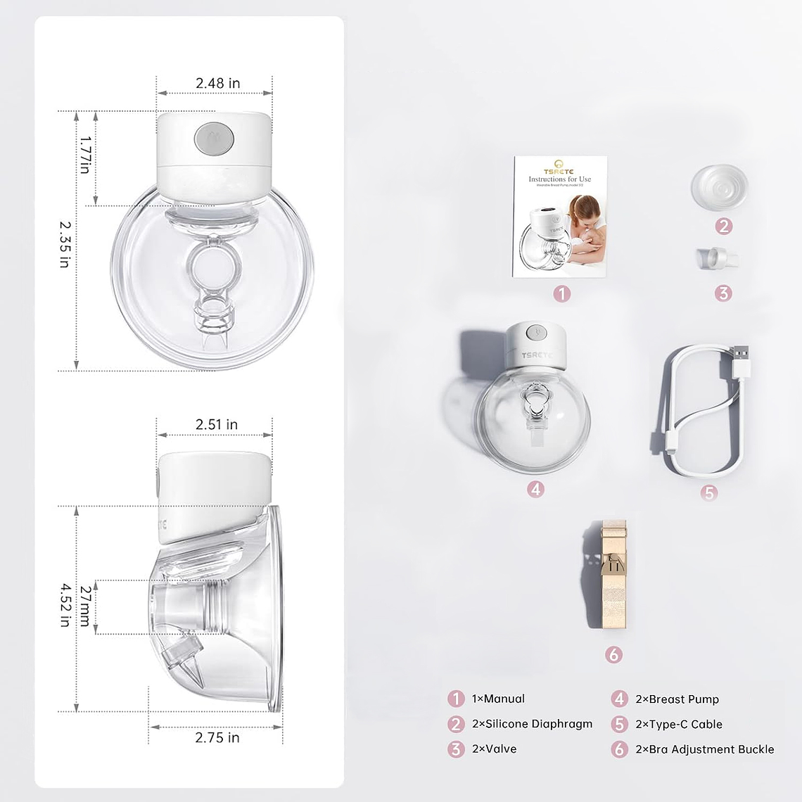 Saca Leche Extractor Portátil Eléctrico S12 5