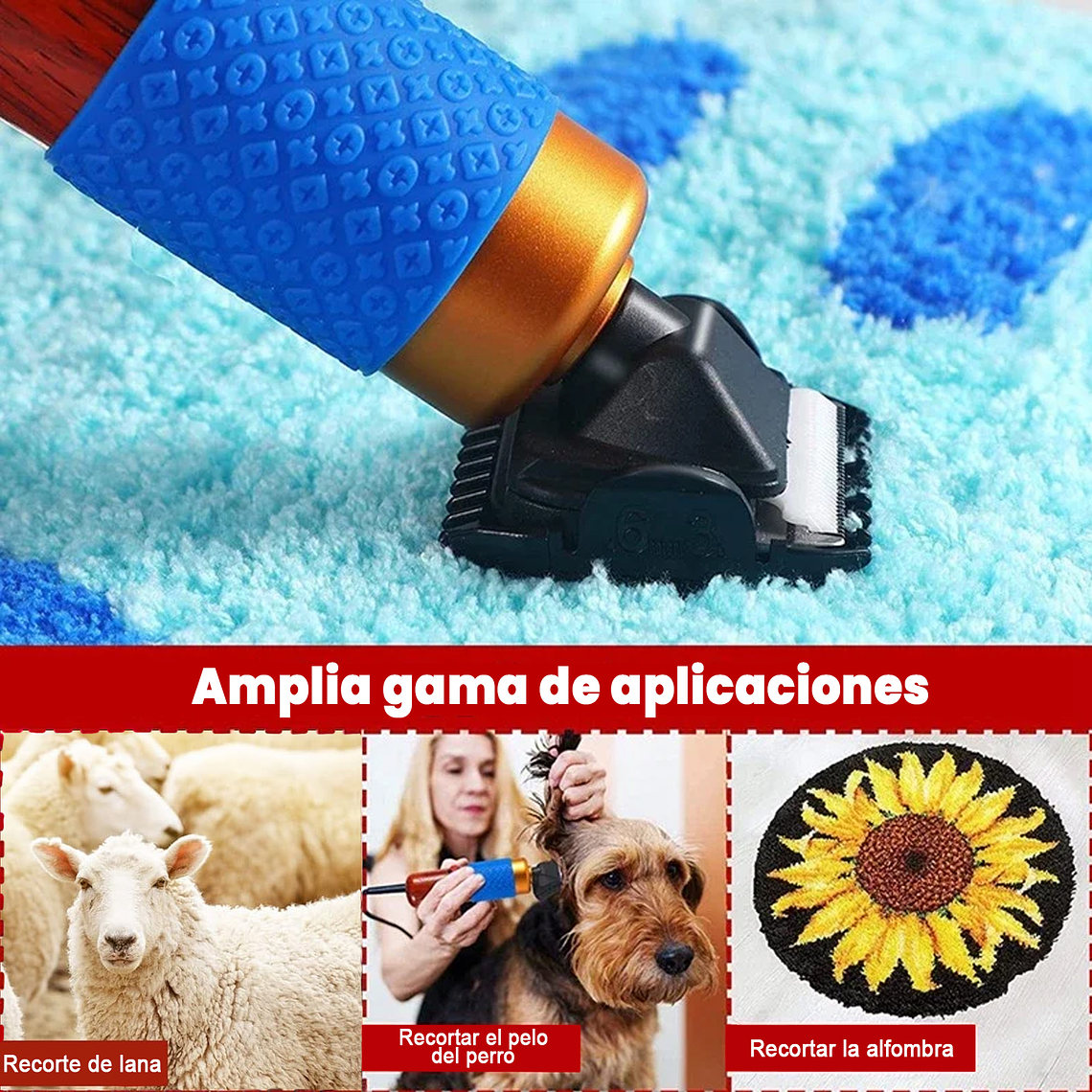 Cortador Pelo Electrica Para Alfombras Y Mascotas 200w 5
