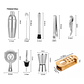 Kit De Utensilios De Coctelería C/coctelera De 750ml, 12 Pzs - Miniatura 6