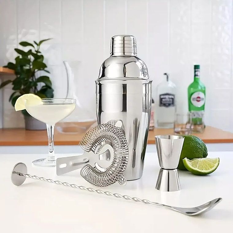 Kit De Utensilios De Coctelería C/coctelera De 750ml, 12 Pzs 5