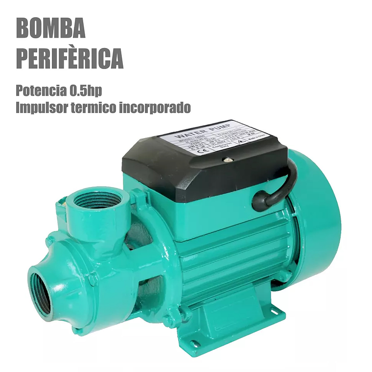 Bomba De Agua Periférica 0.5hp 35l/min Qb60 220v 50hz 3