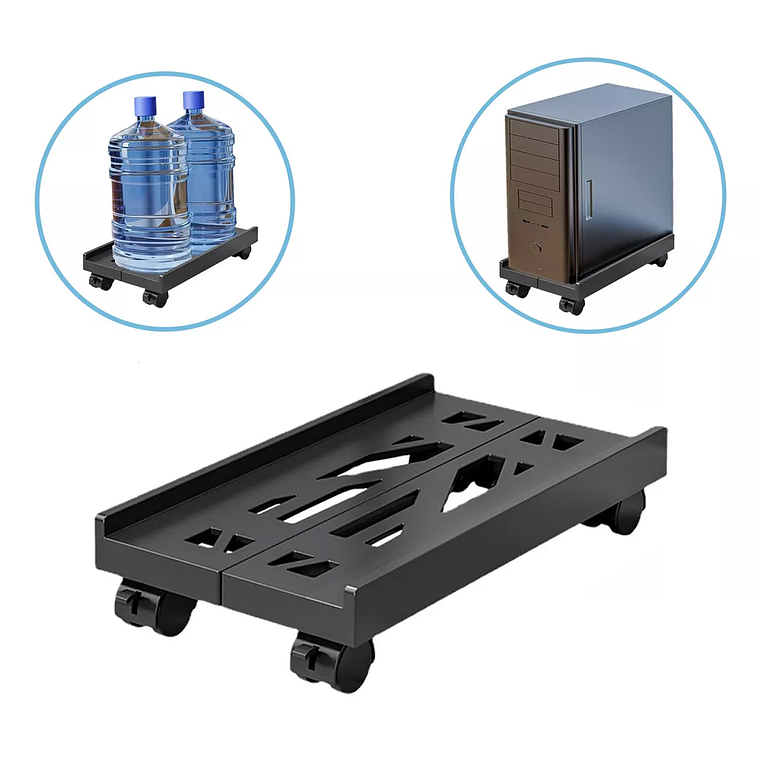 Base/soporte De Cpu Expandible Retráctil Con Ruedas Y Freno 2