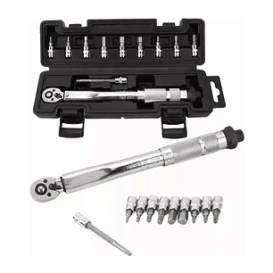 Llave De Torque Torquimetro 1/4 Pulgada 5 A 25nm -11 Piezas