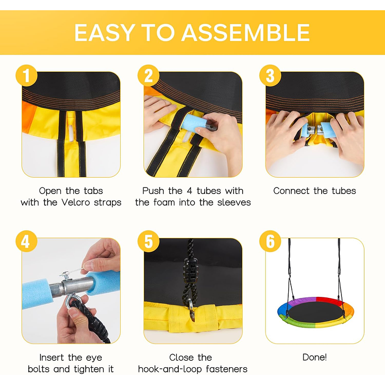 Columpio Mecedor Ovalado Multicolor 3